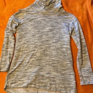 Liz Claiborne Marled Gray Cowl Neck Top